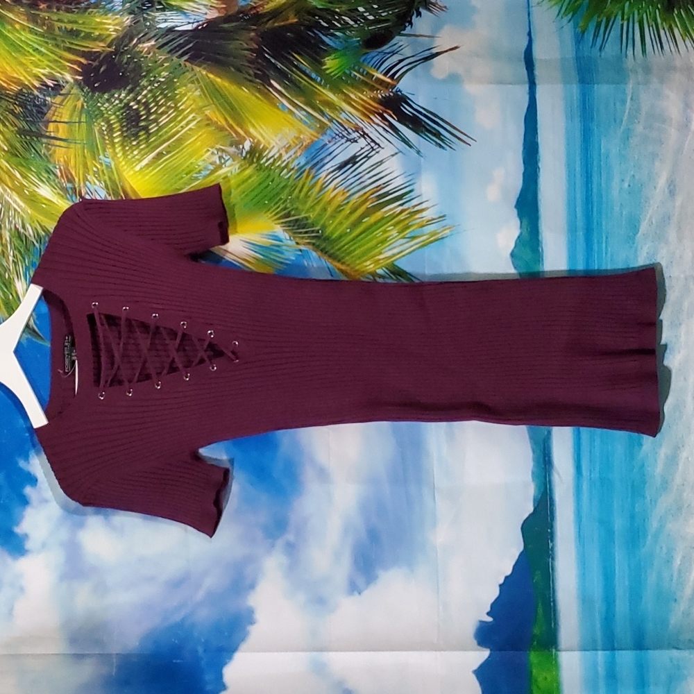 FOREVER 21 plus lace up sweater body con size OX